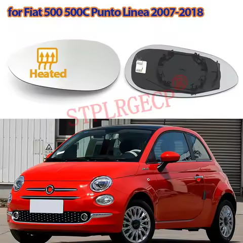 For Fiat 500 500C Punto Linea 2007-2018 Replacement Side Rearview Mirror Heating Glass Heated Mirror