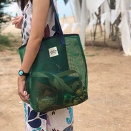 綠色網眼袋 / 購物袋 / 健身袋 / 雜貨袋 / 沙灘袋 / M尺寸