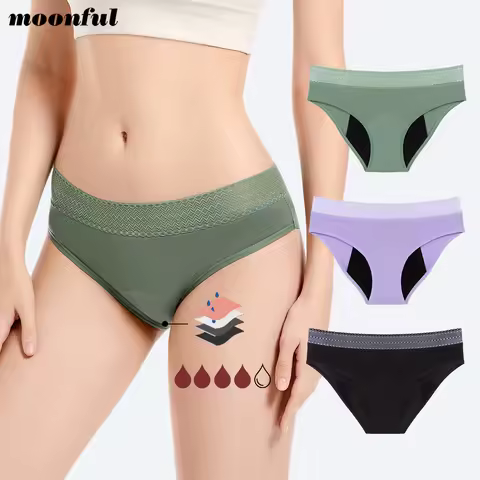 Period Underwear Cotton Menstrual Panties Woman Strong Absorption Underwear Menstrual Brief Leak Pro