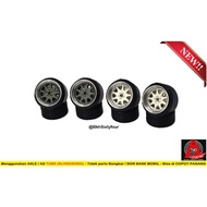 A2C PREMIUM ALLOY Brabus Monobloc III V2 10mm Rubber Tire Free AXLE SHEATH TC39