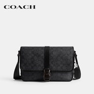 COACH กระเป๋าใส่เอกสารผู้ชายรุ่น League Messenger Bag In Signature Canvas CU202 R8E สีเทา