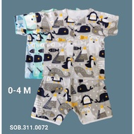 3 pcs open front baby suits/New born suits/short baby clothes