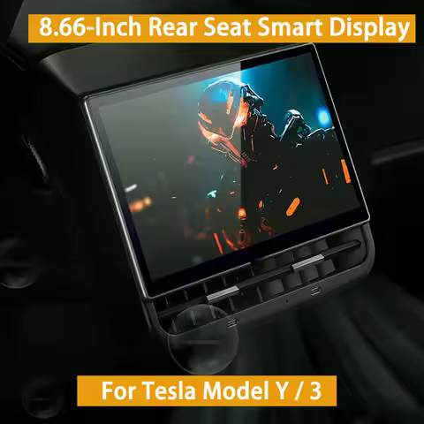 New Style 8.66 Inches Rear Display Android 13 WIFI Entertainment Screen 4G+64G Wireles Carplay Andri