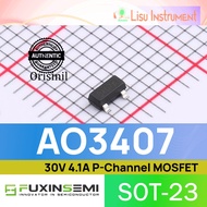 AO3407A 30V 4.1A Single P-Channel MOSFET 3407A SOT-23 FUXINSEMI