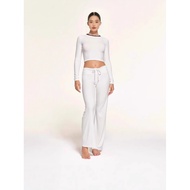 Skims Skims SOFTLOUNGEcroptop Modal Threaded Long Sleeve T-Shirt Short Top Base