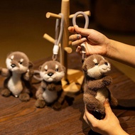 Soft and Adorable Otter Plush Pendant Cute Animal Otter Plush Doll Toys Keychain Package Pendant DKA