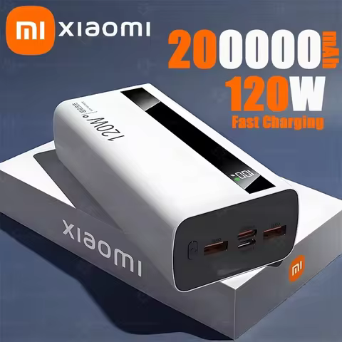 Xiaomi 120W 200000mAh High Capacity Power Bank Super Fast Charging Power Bank Portable Battery Charg