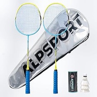 ALPSPORT Power Original Design 4U G5 Graphite Badminton Rackets Sets of 2, Carbon Fiber Racquets wit
