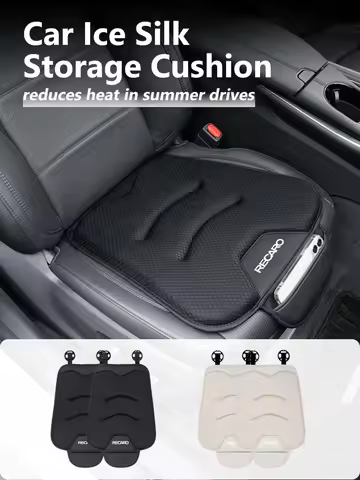 For Recaro Car Ice Silk Cushion Front Rear Seat Cover Protector Storage Bag