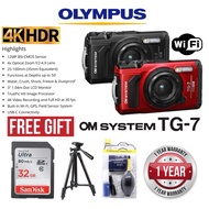 OLYMPUS OM SYSTEM TG7 TG-7 4K WIFI WATERPROOF/SHOCKPROOF/DUSTPROOF/WEATHERPROOF DIGITAL CAMERA POINT