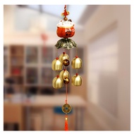 Lucky Cat Wind Chime Shop Door Chime Pendant Door Decoration Copper Bell Pendant Creative Gift Wind 