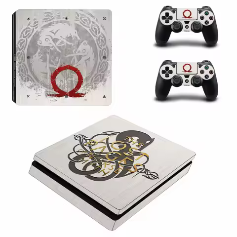 God of War PS4 Slim Skin Sticker For Sony PlayStation 4 Console and Controllers PS4 Slim Skins Stick