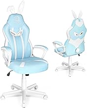 JOYFLY Gaming Chair, Computer Chair Kawaii Gamer Chair for Girls Teens, Ergonomic PC Office Chair with Lumbar Support for Women（Light Blue）