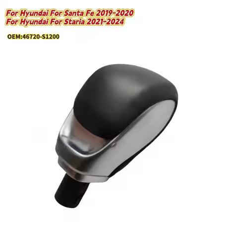 Car Gear Shift Knob Lever Black Leather For Hyundai For Santa Fe 2019-20 For Hyundai For Staria 2021