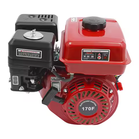 7HP 170F Gasoline Engine, 4 Stroke Horizontal Shaft Gas Engine, Aluminum Alloy Engine for Generator 