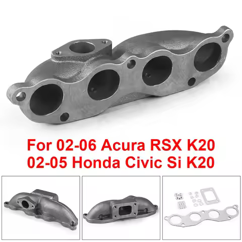 Cast Iron T3/T4 Car Turbo Manifold fit for For Acura Rsx 02-06 For Honda Civic Si Ep3 K20 02-05