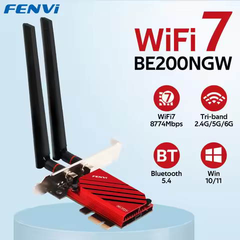 fenvi WiFi 7 FV-BE8800 BE200 Pcie Wireless Adapter Bluetooth 5.4 Tri-band 2.4G/5G/6GHz Network Wifi7