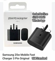 Samsung 25W PD Adapter/Charger, USB-C to USB-C cable (100 cm) included.. 三星特快充電器 + 『C 對 C』 數據線