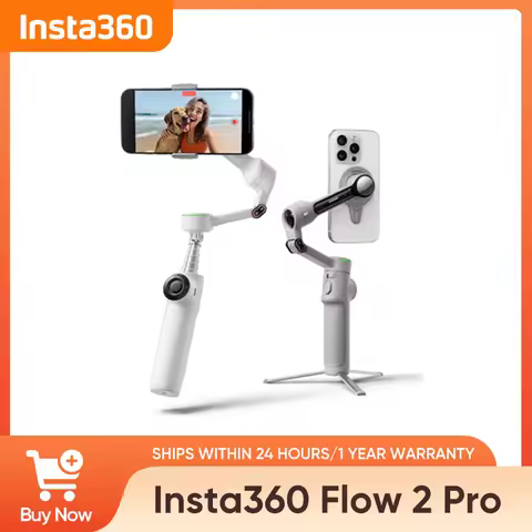 Insta360 Flow 2 Pro - Foldable AI Phone Gimbal, Multi-Person Tracking,Track in 200+ Apps With Apple