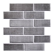 3D Gray Brick Wall Sticker Self Adhesive 3D Wall Panel 3D Brick Wallpaper, DIY Home Wall Decor for Living Room, Bedroom, Kitchen Backsplash, Bathroom, Accent Wall, 30*30cm