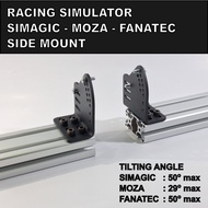 Side Mount Racing Simulator Wheelbase Bracket for Simagic Moza Fanatec (Alpha series, Alpha Evo Seri