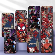 iPhone 7 Plus 8Plus 6S Plus 5 5S 6 6S 7 8 SE 2020 iPhone XS Max X XR Spider Man soft Black Phone Case