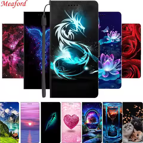 For Tecno Spark 8C Case Flowers Magnet Leather Flip Wallet Case For Tecno Spark Go 2022 Spark 8C 8P 
