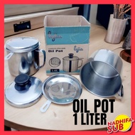 OIL POT OIL CONTAINER OIL CONTAINER 1 LITER STAINLESS STEEL OIL FILTER