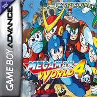 ตลับ GBA Megaman World 4 DX ตลับผลิตใหม่ เป็นเกมส์ที่ แฟนๆทำขึ้นHomebrewจากเกมส์บอย ขาวดำสู่ตลับ GBA