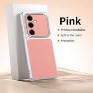 A55 A35 Fashion Lychee Orange Pink Sliver White Black Lens Protection Phone Case For Samsung Galaxy 