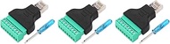 3Pcs RJ45 Screw Terminal Adapter, RJ45 Female to 8 Pin Screw Connector, Welding Free Network Adapter
