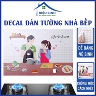 Wall Stickers, Decorative Aluminum Coated Wall Stickers Kitchen Decorative Pattern, Anti-Mold Easy To Clean Dieulinhshop