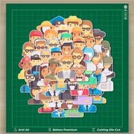 HOT 50 PCS STICKERS Job and Professions Avatar Stickers Fashion Cars Decal Cool Card Album Custom Vi