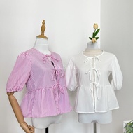 Hi Bonie Coquette Blouse Wanita Kain Cotton Crepe