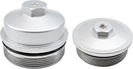 MITZONE 904-209 Aluminum Fuel Filter Caps with Gasket Fit for Ford 6.0L Diesel Ford F-250 F-350 F-45