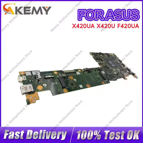 X420UA Laptop Motherboard For ASUS VivoBook Y406UA X420U X420UA Notebook Mainboard With I3 I5 I7 CPU