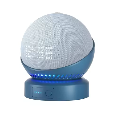 Battery Base for Echo Dot 5th and Echo Dot 4th Smart Speaker Rechargable External Battery Make Your 