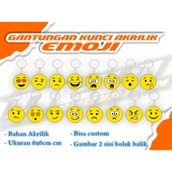 GANTUNGAN Emoji Acrylic Keychain - Emoji Keychain - Request Keychain