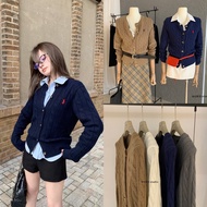 NHY.studio /WGWE/ Jacket wool cardigan with horse embroidery on chest basic 7892