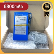แบตเตอรี่ battery rechargeble 12V 3000mAh 4000mAh 6800mAh 9800mAh 15000mAh 20000mAh แถมอะแดปเตอร์ สิ