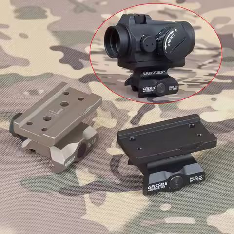 Tactical Metal GEISSELE Scope Riser Mount Airsoft T01 T02 Red Dot Sight Fast Bracket Optics Riflesco