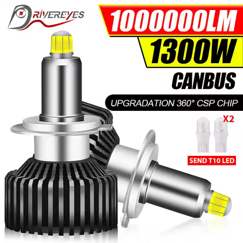H7 LED CANBUS 360 for Projector Lens 1000000LM 1300W H11 H1 LED Headlight Bulb HB3 9005 HB4 9006 Hir