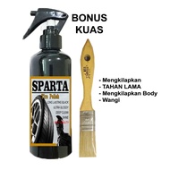 SPRAY SPARTA Semir Ban Mobil & Motor / Pengkilap Ban / Penghitam Ban Mobil Ban Motor + BONUS KUAS