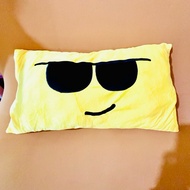 RECTANGLE EMOTICON SMILE PILLOW YELLOW BEDROOM BOLSTER PILLOW