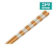 NITORI 23CM Syokusen Chopsticks Border WH