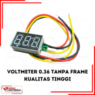 Voltmeter 0.36" 0-100V DC Digital 3 Kabel 0.36 Inch Tanpa Frame