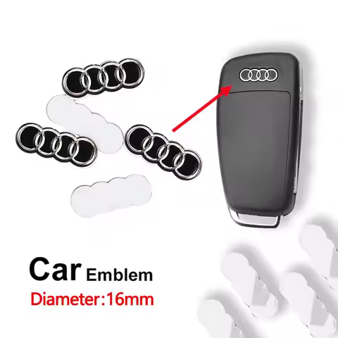 5Pcs Car Remote Key Sticker Aluminum Emblem Decoration Decal For Audi A1 A2 A3 A4 A5 A6 A7 A8 Q1 Q2 