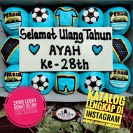 Kue donat cake ultah ulang tahun tema persib by aida's snack bandung