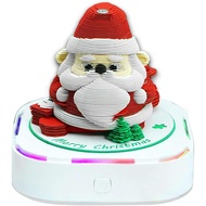 3D Christmas 2025 Time Piece Calendar, Santa Christmas 3D Memo Pad, 2025 Desk Calendar With LED Ligh