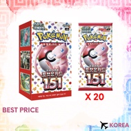 Pokemon Card Scarlet & Violet 151 Booster Box SV2a Sealed Korean ver / 20 Booster Packs (7 Random Ca